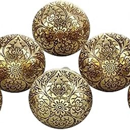 J P Hardware Brass Knobs for Cabinets and Cupboards (Multicolor, Standard) - Pack of 8-6