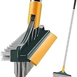 Brahmani Store 3 in 1 Bathroom Cleaning Brush with Wiper Tiles Cleaner with Long Handle 120° Rotate Bathroom Floor Scrub (1 pic)-image-51