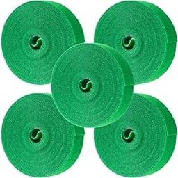Plant Ties; Reusable, Adjustable, Gentle Plants Supports for Effective Growing; Multi-Use Support Tie Tape for Gardening, Wire Organizer, Cable Management (1 MTR x 12 MM - 5 Roll) Green-7