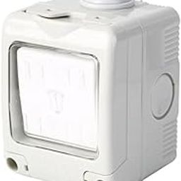 kesig® Water Proof 3 Module Plastic Gang Box,® Wall Mount Three Phase IP55 Bell Switch, Water Proof Plastic Box with Bell Switch and Socket gaurd Use in roof top-6
