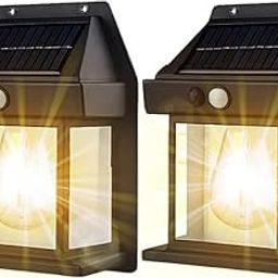 D- Search Solar Lights Outdoor Motion Sensor LED Spotlight Solar Lights Outdoor IP66 Waterproof, Solar Security Lights for Solar Security Electric_Lantern Color-Black. (Classic)-image-74