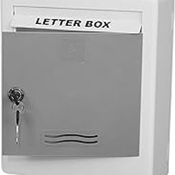 Aura Plast Plastic Big Size Letter Box for Home/Mail Box/Letter Box for gate and Wall with Key Lock- Outdoor & Indoor Use- Grey Color-15