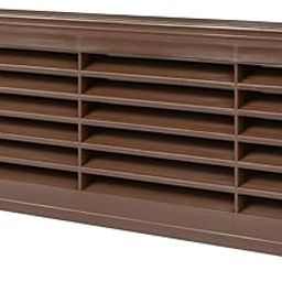 18'' x 5'' Air Register - Two-Sided Door Louvers - Ventilation Grille - Indoor Vent Grates - Bathroom, Cabinet, Garage Through The Door Vent Cover - Dark Brown-picture-23