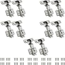 Volo Pack of 5 Set European Style Mild Steel Concealed Cabinet Hinges, 0 Crank- Full Overlay (Auto Hinge 0 Crank)-picture-2