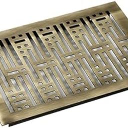 Nixnine Aluminium Ventilation Jali & Kitchen Jali Ventilator Grill (Bass Antique, 125mm X 330mm x 2mm) (5x13 Inch) Pack of 1-picture-24