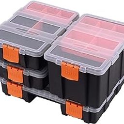 GLIVE (LABEL) Hardware Toolbox Plastic Storage Tool Boxes Parts Organizer,Versatile And Durable Storage Toolbox For Bolts, Screws, Nails, Nuts, And Small Hardware, 4PCS Set-image-6
