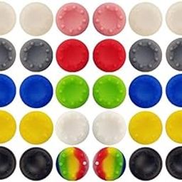 40 Pcs Colorful Silicone Accessories Replacement Parts Thumb Grip Cap Cover, Analog Controller Thumb Stick Grips Cap Cover for PS2, PS3, PS4, Xbox 360, Xbox One Controller-12