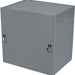 BUD Industries Jb-3950 Steel Nema 1 Sheet Metal Junction Box With Lift-Off Screw Cover, 4" Width X 4" Height X 3" Depth, Gray Finish-image-10