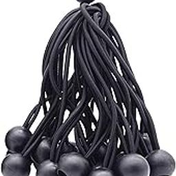 UJEAVETTE® 10X Durable Ball Bungee Cord Tent Tarp Tie Down Strap for Canopy Black-image-79