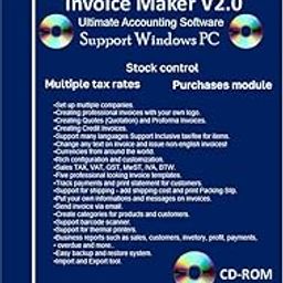 Invoice Maker v2.0 | Business Accounting Software | Windows 7,8,10,11 Supported OS | CD ROM-16