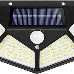 ASGTRADE100 LED Solar Rechargeable Outdoor Light, 100 LEDs, 3 Modes, IP65 Waterproof, Motion Sensor, Wide Angle Lighting for Wall, Balcony, Gate, Pool, Terrace, Security Area-12