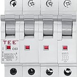 THE ELITE ELECTROTEK MCB Circuit Breaker, 240V AC, Overload & Surge Protection, Home and Industrial Use Miniature Circuit-Breaker (240V_Four Pole MCB 63AMP)-image-7