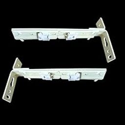 Jangirh Basics L Patti / Bracket for Holding Track Curtain Channel Ceiling Bracket 2 pcs (Double Track Bracket Wall, 28 Cm)-image-56