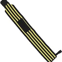 Bandages Brace, Elastic Wristband Support Hook Loop Design Gloves Adjustable for Fitness for Training(Black and Yellow)-picture-23