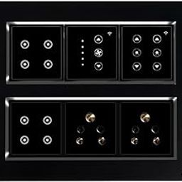 L&G 12 Module WiFi Smart Switch Board | 6 Smart Switch Control, 1 Smart Fan Regulator, 1 Phase cut Dimmer Switch, 2 Socket (Size: 12M- 220 x 160 x 45 mm)-image-79