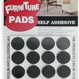 32 Pcs Silicone Self Adhesive Rpund Felt Pads Non Skid Floor Protector Furniture Sofa Furniture Chair Balance Pad Noise Insulation Floor Bumper Color: Black (Style B)-18