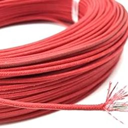 Glopro 2Mtr Fiberglass Copper Wire 1.0 sq mm. for heaters Motors Automotive and Heating Instruments - Red-19