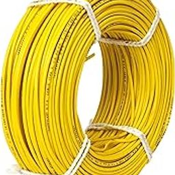 Drumstone Aluminium Wires 4mm for Domestic and Industrial Electric Connections up to 1500 watts 5 Meter (Yellow)-13