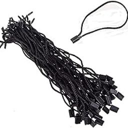 Mhk 7" 1000 Pc Black Hang Tag Nylon String Snap Lock Pin Loop Fastener Hook Ties-14