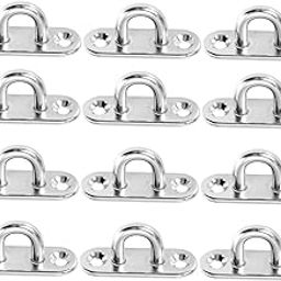Cabilock 12pcs u Shaped Load-Bearing Hook Stainless Steel Plate Staple Ring Hook for Ceiling Mounting-image-61