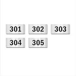 Third Floor Five Door Numbers Silver 2mm thickness 4 x 2 inches Acrylic Board Pack of 5-image-44