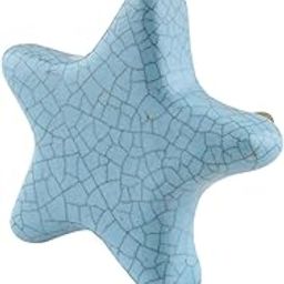 Indian-Shelf 2 Packs Turquoise Star Ceramic Luxury Drawer Knobs for Kitchen Cabinet Hardware Door Pulls Decorative Dresser Elegance-18