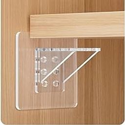 DISHIV Shelf Support Pegs - Innovative Punch-Free Plastic Brackets for Cabinet and Closet Shelves, Self-Adhesive Clips for Kitchen, Furniture, and Bookshelves (12 Count-Pack)-14