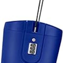 Portable Safe Lock Box with Steel Wire Storage Box for Office Outdoor Travel Blue-17