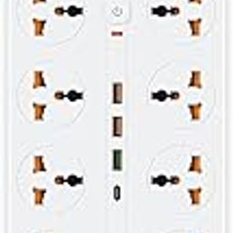 Ant Plus AP_PS831 Power Strips with 8 Universal Socket and 3USB-A & 1Type-C, 3-Meter Cord, 2500-Watt,Fireproof Material, Heavy Duty Cable Overload Protection,Extension for Home/Office Appliances–White-15