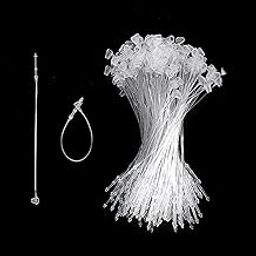 Jasol Loop Pin Plastic Fastener Hang Tag Snap Lock 5 Inches Pin Security Loop Best for Retail Store Clothing Price Plastic Tags for Clothes Tag Accessory Pack of 400 (5" Inch, White)-27