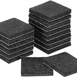 KEEPUP Square Felt Furniture Pads, 48Pcs Self Adhesive Cuttable Felt Furniture Leg Pads Floor Protectors Furniture Sliders for Hardwoods Floors, Black-image-12