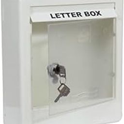 Aura Plast High Grade Plastic Big Size Letter Box for Home/Mail Box/Letter Box for gate and Wall with Key Lock- Outdoor & Indoor Use- Ivory Color-22