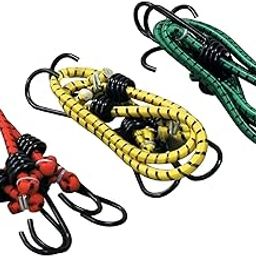 VERAT High Strength Stretchable Elastic Rope/Bungee Cord - Versatile for Hanging Clothes, Tying Behind Bikes, etc. (2m + Expandable) (Multicolour, Pack of 3)-6