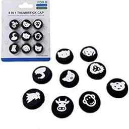 Porro Fino 9 Pieces Replacement Thumb Grips Caps Cover Silicone Luminous Analog Controller Joystick Thumb Stick Cap, Compatible with PS5 PS4 PS3 PS2 Xbox 360 Xbox One Controllers-20