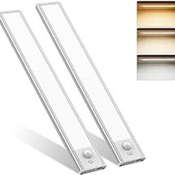 Wireless Cabinet Light, Rechargeable Motion Sensor Closet Light with Stepless Dimming, Aluminum Alloy Casing, Touch Control & Magnet Under Counter Light, Warm-image-58
