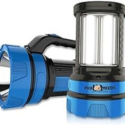 Pick Ur Needs 50 Watt Rechargeable Long Range Search Torch Light with 2 Side Emergency Kissan Light (Color-As per Availability)-15