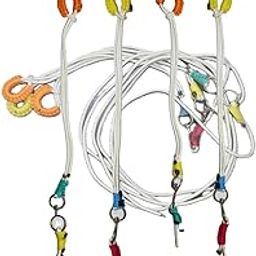 Mahiyash Rooster Leg Leash Rope/Murgee Rope/Aseel Fighter Leg Rope/Chicken Leg Nylon Rope (Long Rope And Rotating Type) Set Of 3 (Multicolour),160 cm-image-7