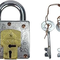 Global Art Iron Antique Style Misal Strong Magic Secret Tricky 7 Levers High-Security Padlock with 2 Keys (India, Heavy, Medium)-picture-21