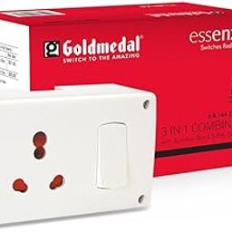 Goldmedal Essenza 3x1 16A Switch Socket Combined with Porcelain Junction Box-16