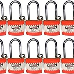 Jacket Long shackle ABS cover Padlock - Set Of 10 Pcs By Safety House loto_SH-PL-LS-Red-picture-19