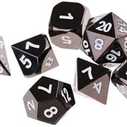 10xPolyhedral Dice Digital Alloy Dice D4-D10 Dies TRPG for Party Toy White-image-74