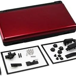 OSTENT Full Repair Parts Replacement Housing Shell Case Kit Compatible for Nintendo DS Lite NDSL Color Red and Black-8