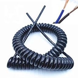 Electric Cable Spring Loaded Telescopic Spiral Cable Spring Loaded Coil Cable 2 Core Spring Telescopic Wire Spiral Cable, 24AWG, 20AWG, 17-image-58