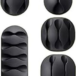Oblivion Cable Organizer 5 Pcs – Adhesive Wire Cable Clips Cord Holder Set for Charging Stations, Desktop, Laptop, Mobile, Earphones, Wall-Mounted Plug Management, Multi-Purpose Sticky Stoppers-11
