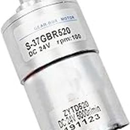 Smart Speed 37RGB520 24V Permanent Magnet DC Gear Motor, Micro Motor GB37RG Speed Regulation ZYTD520 Motor Geared Torque (Color : 24V, Size : 2RPM)-image-60