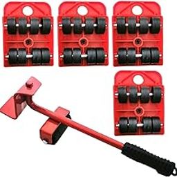 RIVOM Furniture Mover Tool Set Transport Lifter Heavy Stuffs Furniture Moving Roller Wheel Set for Washing Machines,Fridge,Sofa,Wardrobes,Beds,Refrigerator,Chair.1Furniture Lifter,4 Mover Pad Slider-image-1