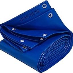 NMK NETS Tarpaulin HDPE Heavy Duty 3X Strong 170 GSM 100% Water Proof and Uv Treated (5x8 feet, semi Transparent Blue)-12