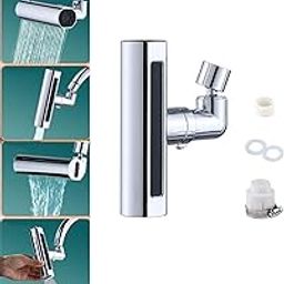 WIOEERS Waterfall Kitchen Faucet, Multi-Directional 360° Rotation, Four Outlet Modes, Rain Waterfall Faucet Extender for Kitchen and Bathroom Sinks.-image-9