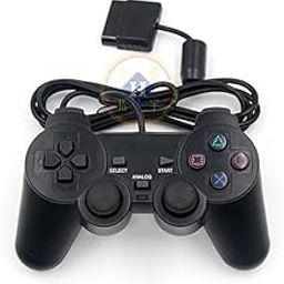 Black Wired Controller 1.8M Double Shock Remote Joystick Gamepad Joypad for Playstation 2 Ps2-10
