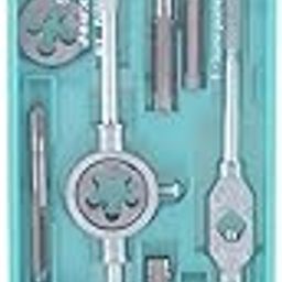 NityaEcommerce Tap and Die Set, 12pcs M6-M12 Screw Nut Thread Taps Dies with Wrench Handle Hand Tool Kit-image-31
